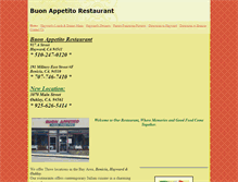 Tablet Screenshot of buonappetitorestaurant.net